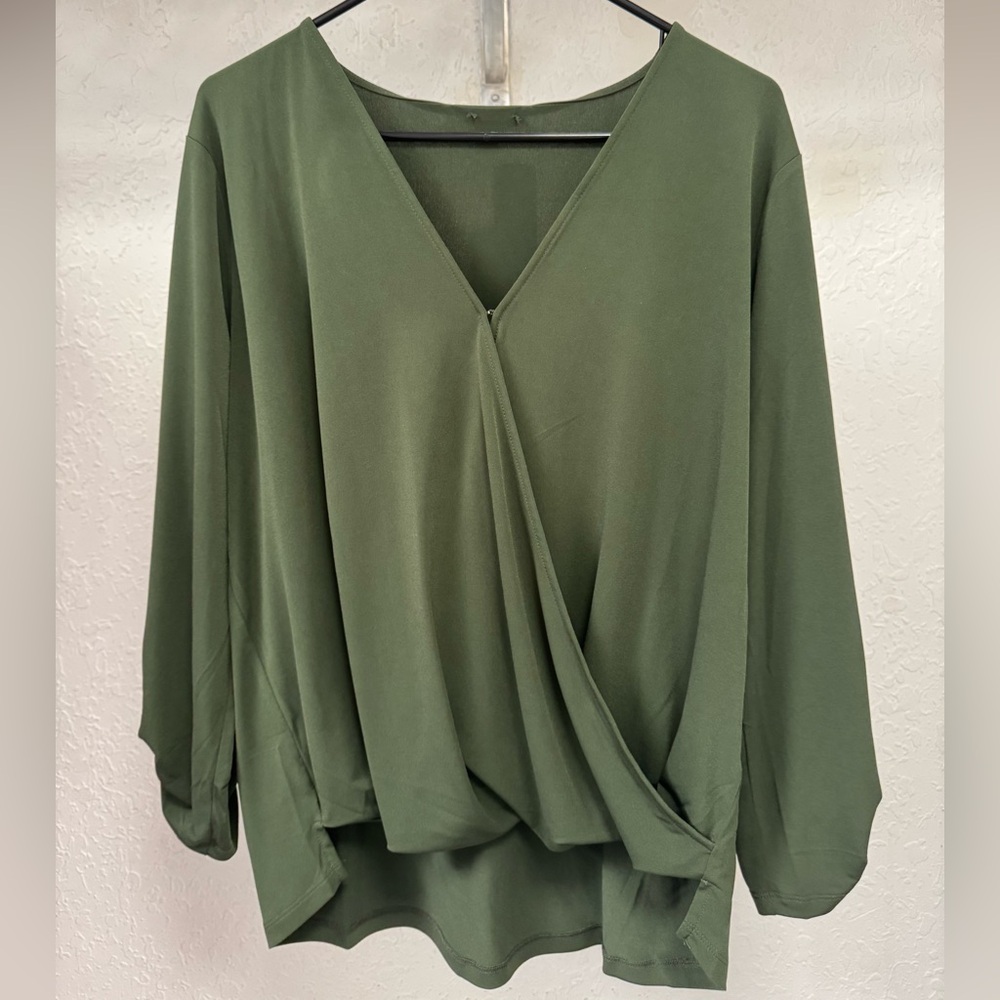 Michael Kors Olive Green Blouse